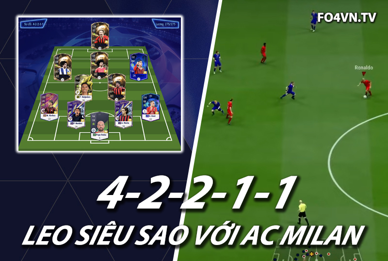 Chiến thuật FC Online : Sơ đồ 42211 với team AC Milan meta 11
