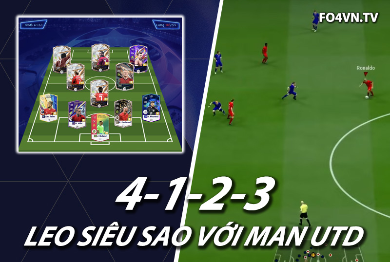 Chiến thuật FC Online : Sơ đồ 4123 với đội hình Man Utd khủng bậc nhất rank Hàn