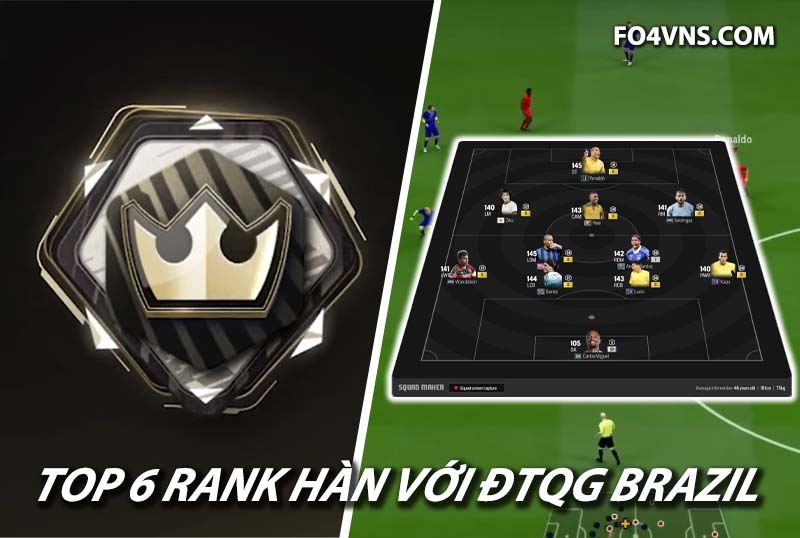 Top 6 đội hình team color ĐTQG Brazil siêu sao Hàn