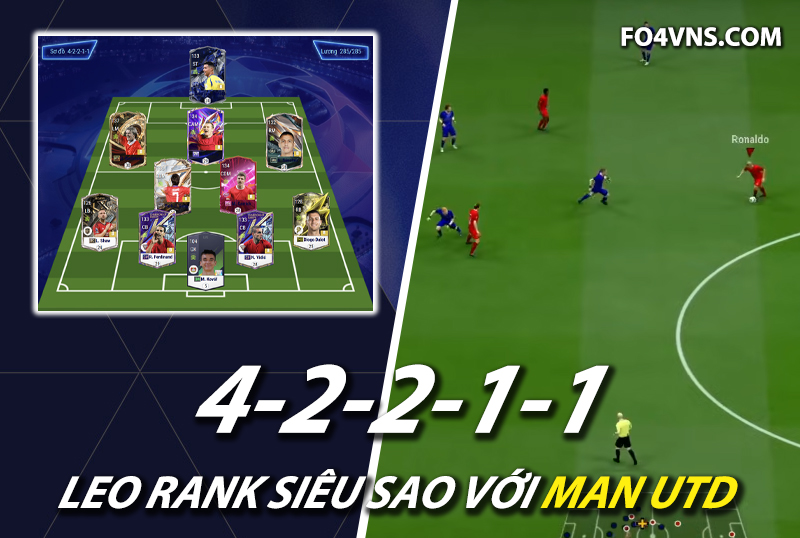 Chiến thuật FC Online : Phát huy sức mạnh team Man Utd với sơ đồ 42211
