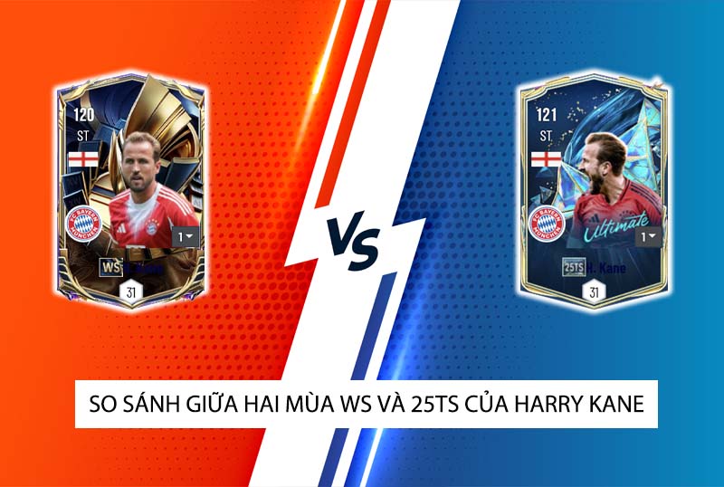 So sánh hai mùa giải WS và 25TS của H. Kane trong FC Online