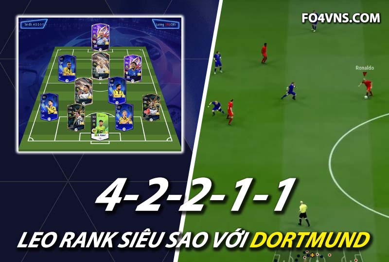 Chiến thuật FC Online : Sơ đồ 42211 với team color Dortmund top rank Hàn