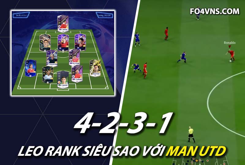 Chiến thuật FC Online : Kết hợp Cantona và Rooney sơ đồ 4231 Man Utd