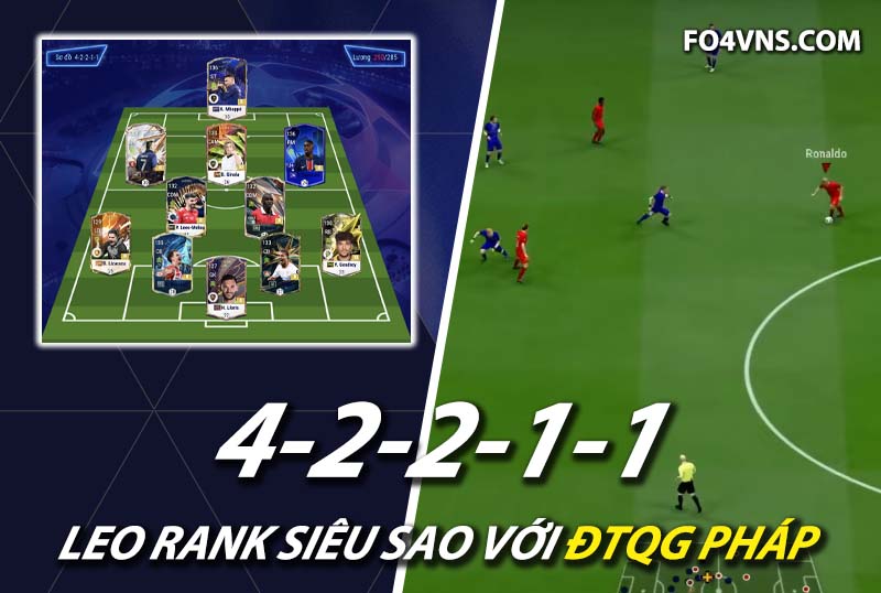 Chiến thuật FC Online : Sơ đồ 42211 team color Pháp với đầu tàu Mbappe
