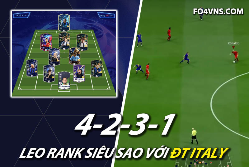 Chiến thuật FC Online : Sơ đồ 4231 với team color Italy rank siêu sao