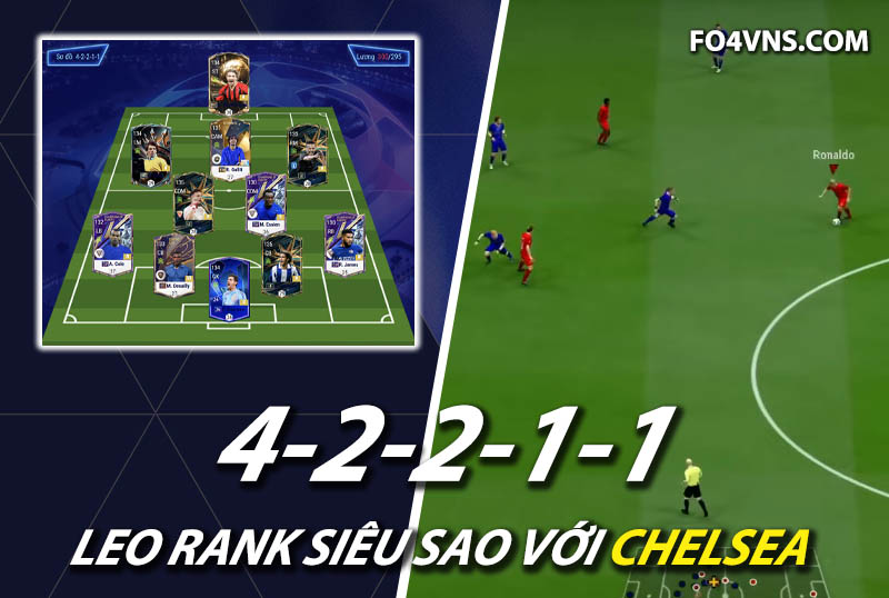 Chiến thuật FC Online : Sơ đồ 42211 với team color Chelsea rank siêu sao