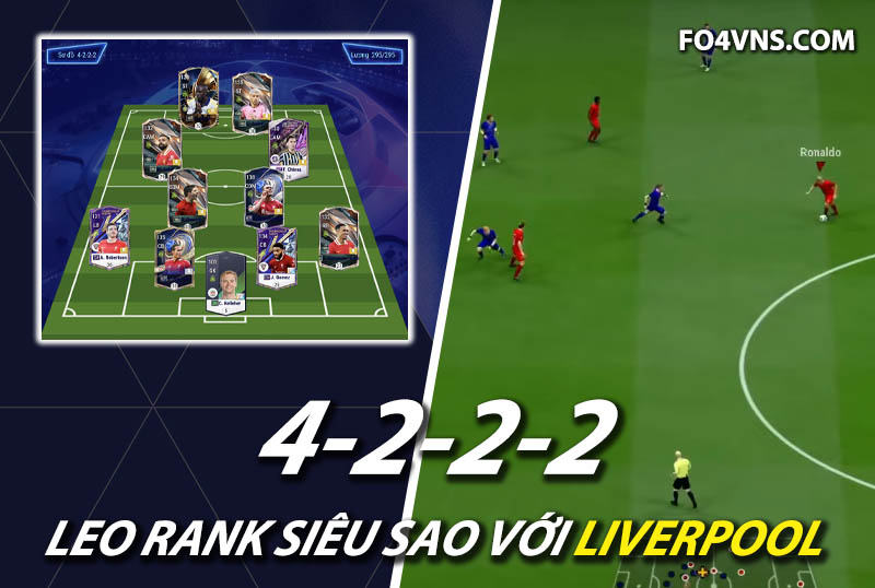 Chiến thuật FC Online : Sơ đồ 4222 với team color Liverpool rank siêu sao
