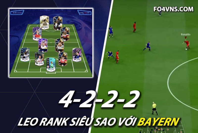 Chiến thuật FC Online : Sơ đồ 4222 với team Bayern rank siêu sao Hàn