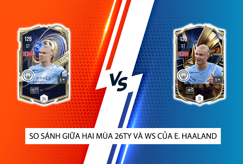 So sánh hai mùa giải 26TY và WS của E. Haaland trong FC Online