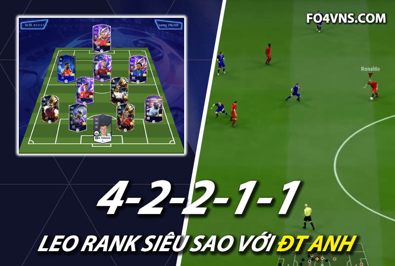 Chiến thuật FC Online : Sơ đồ 42211 với team ĐT Anh rank siêu sao Hàn